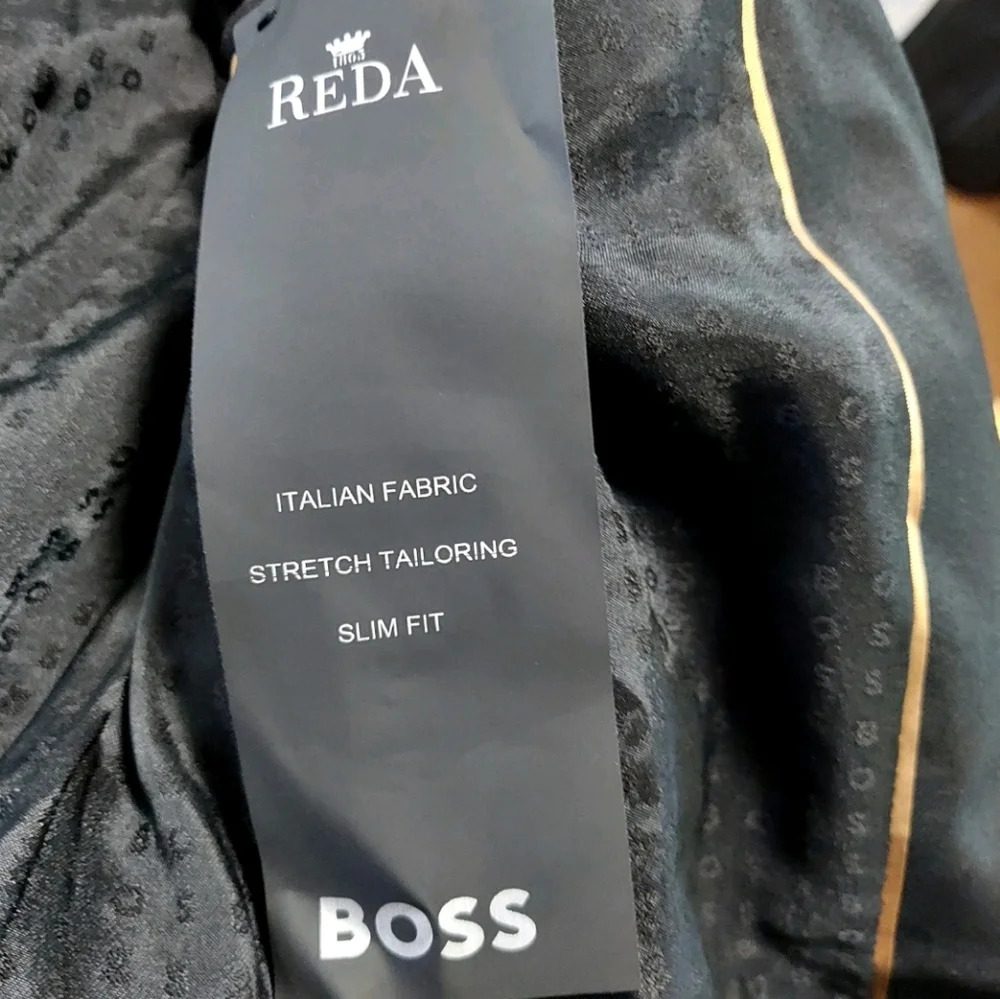 Hugo Boss Mens Blazer Size 42 Long Black Reda H Huge Solid Wool Jacket New